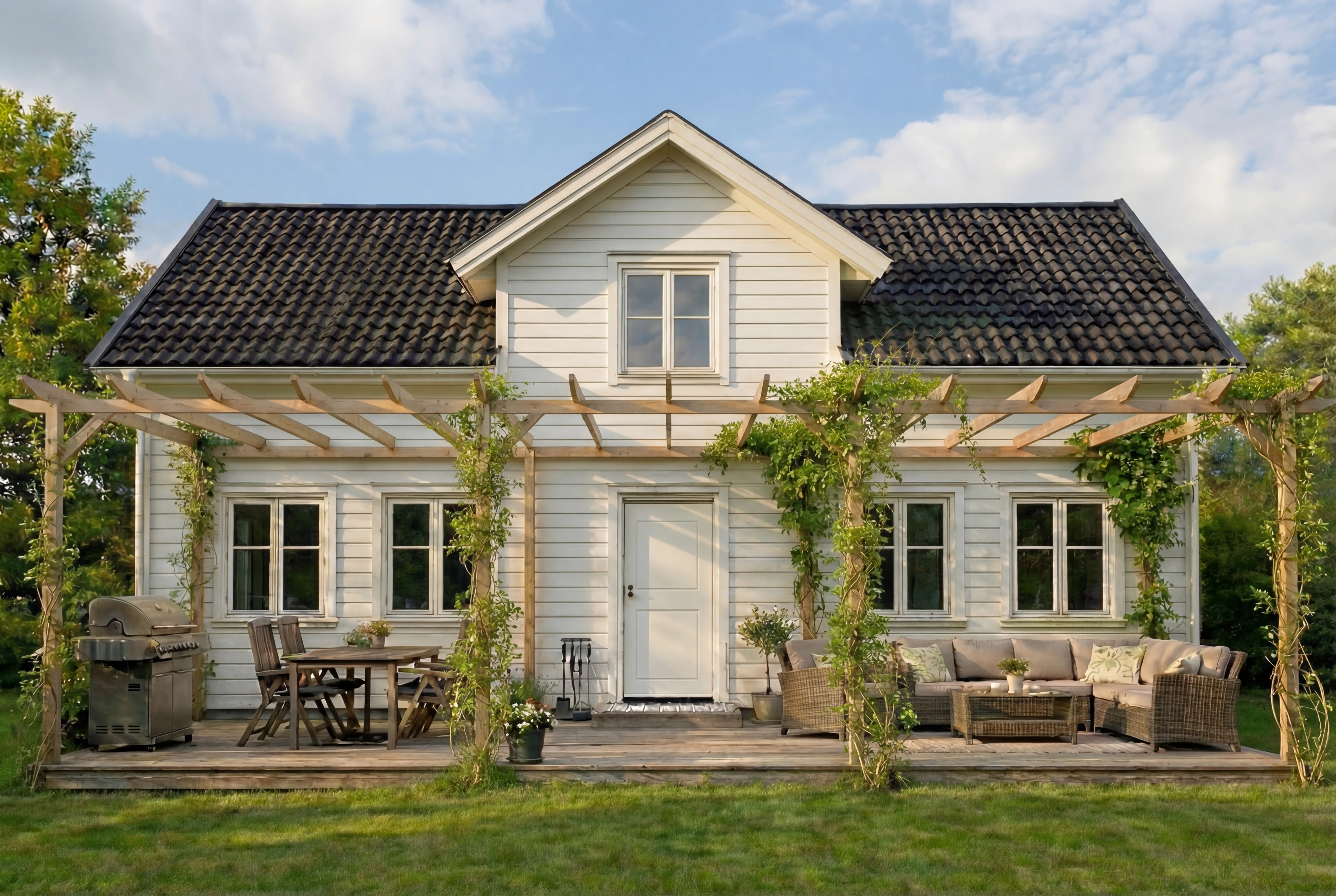 Altan med pergola
