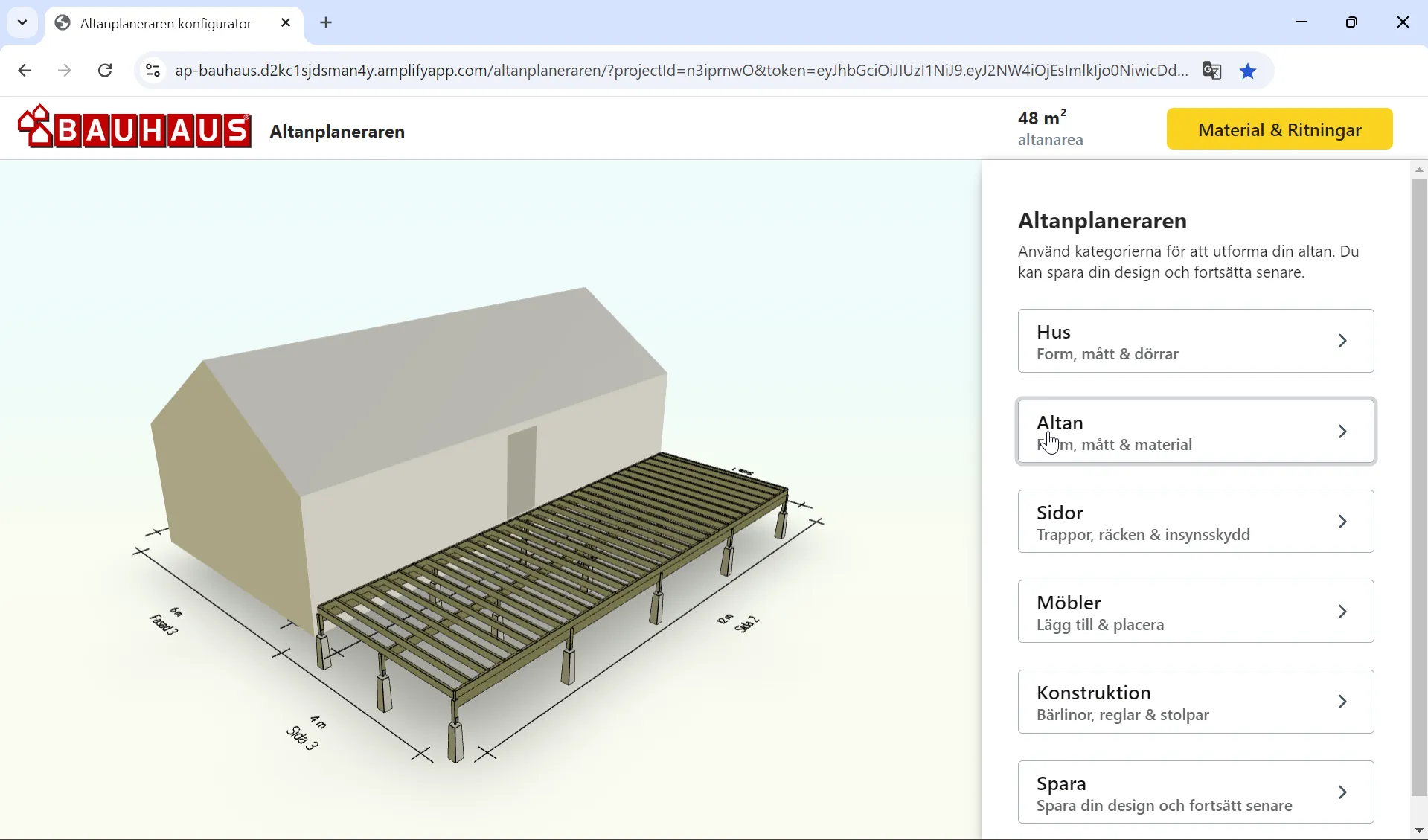 Altanplaneraren i BAUHAUS företagsservice