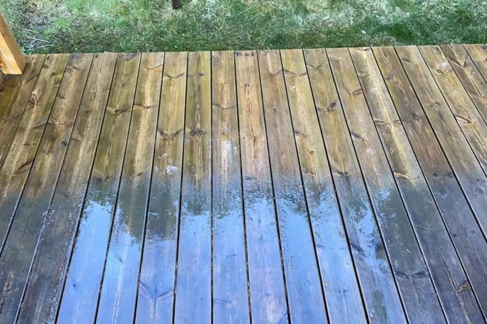 Trall före och efter behandling med såpa – tydlig kontrast