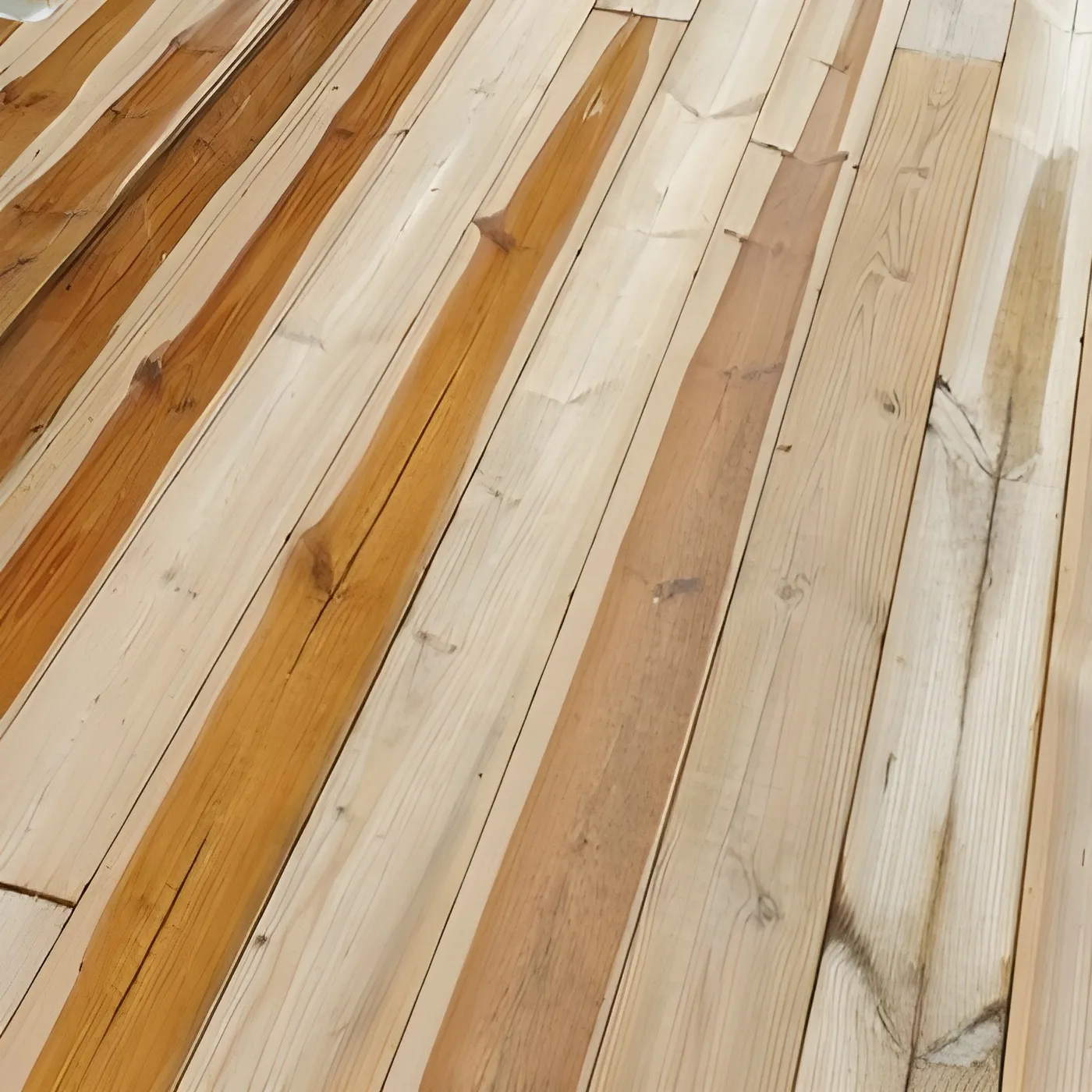 Trädäck med för liten glipa mellan brädorna