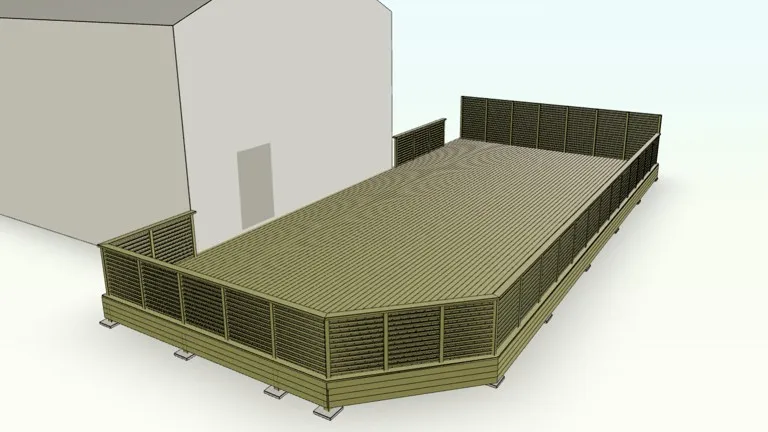 Christoffers altan designad i Altanplaneraren — översikt med staket