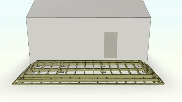 Konstruktionsvy — stomme och reglar