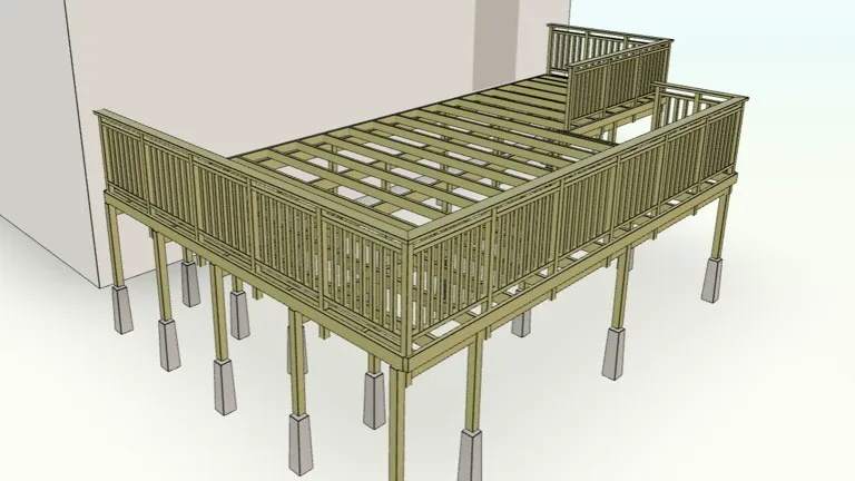 Konstruktionsvy — stomme, plintar och reglar