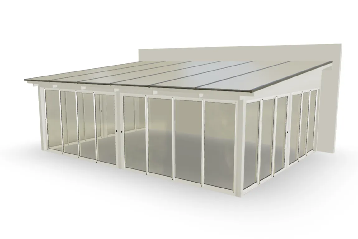 Stort uterum med vår- och höstsystem och pulpettak, 35.9 m²